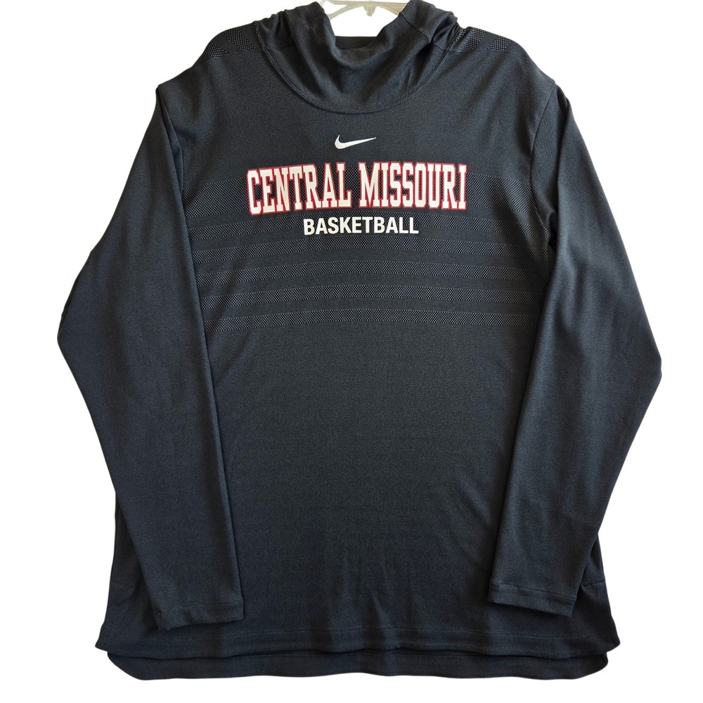NEW Nike CMSU Basketball Gray Pullover Hoodie Dri Fit Knit Breathable Mens XL